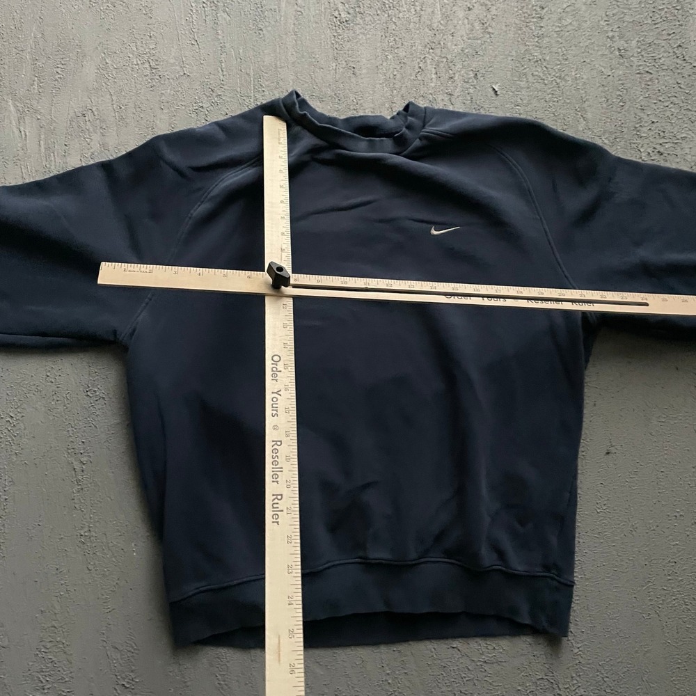 Vintage Nike Swoosh Sweatshirt Mens Large Navy Blue 90s - Picture 5 of 8
